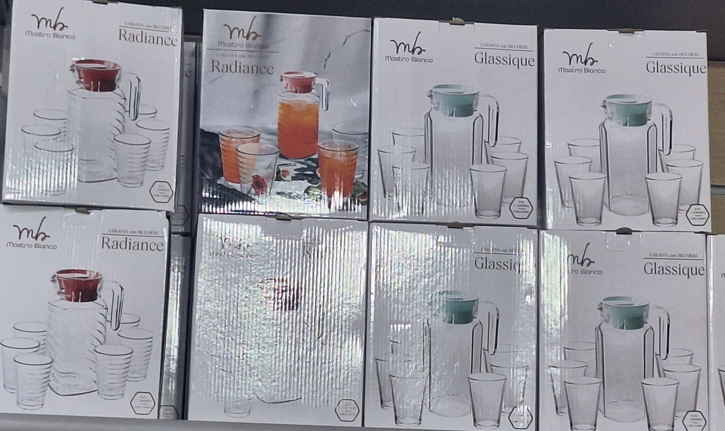 Caraffa con 6 bicchieri