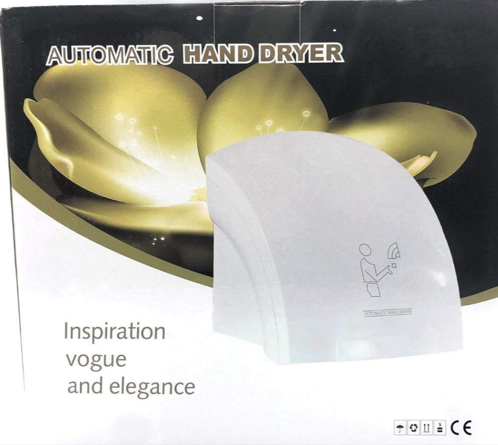 Asciugamani Automatico Elettrico Ad Aria Calda con Fotocellula Automatica A Parete