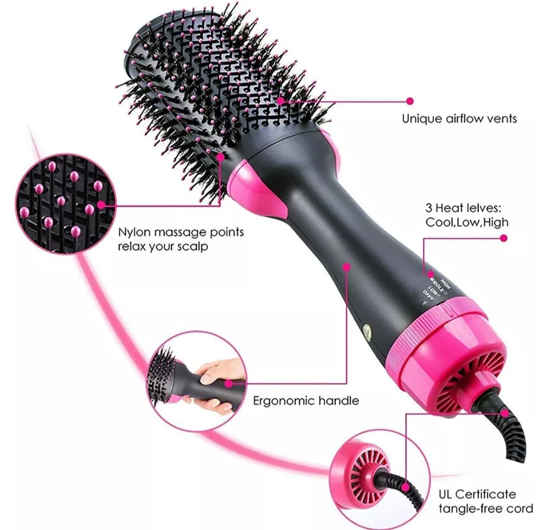 SPAZZOLA ASCIUGACAPELLI LISCIANTE PROFESSIONALE 3 IN 1 PHON CAPELLI LISCI MOSSI