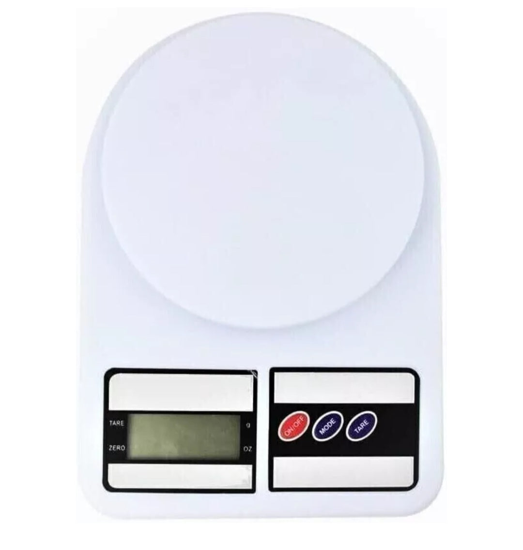 Bilancia Digitale da Cucina Elettronica Tara 1g a 7kg Bianca Display LCD