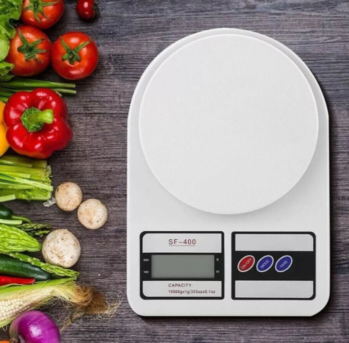Bilancia Digitale da Cucina Elettronica Tara 1g a 7kg Bianca Display LCD