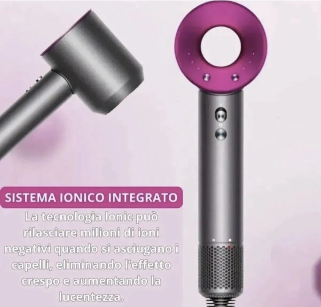 Asciugacapelli Professionale Pro X Supersonic Ultima Generazione con 5 Accessori