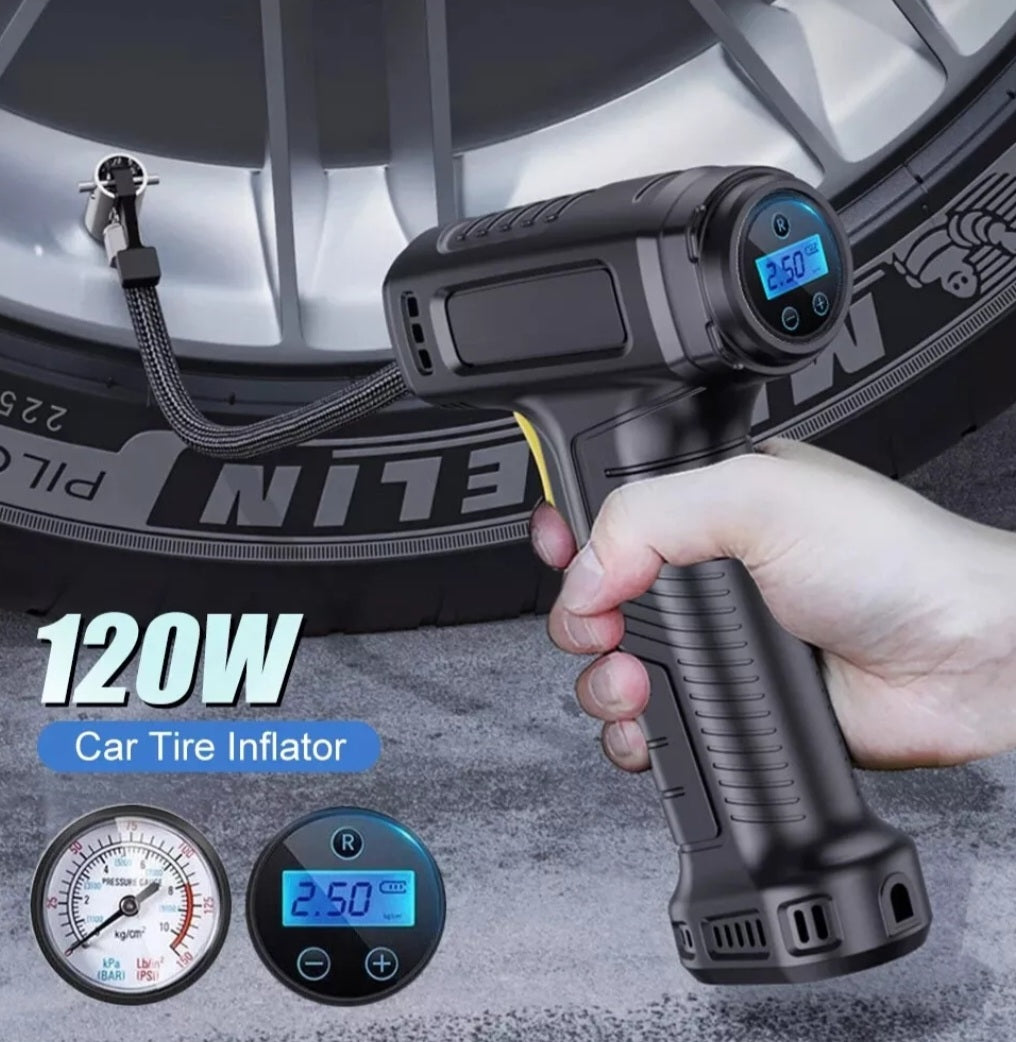 Compressore Aria Portatile Makota Batteria Mini Gonfiatore auto ricaricabile 12V