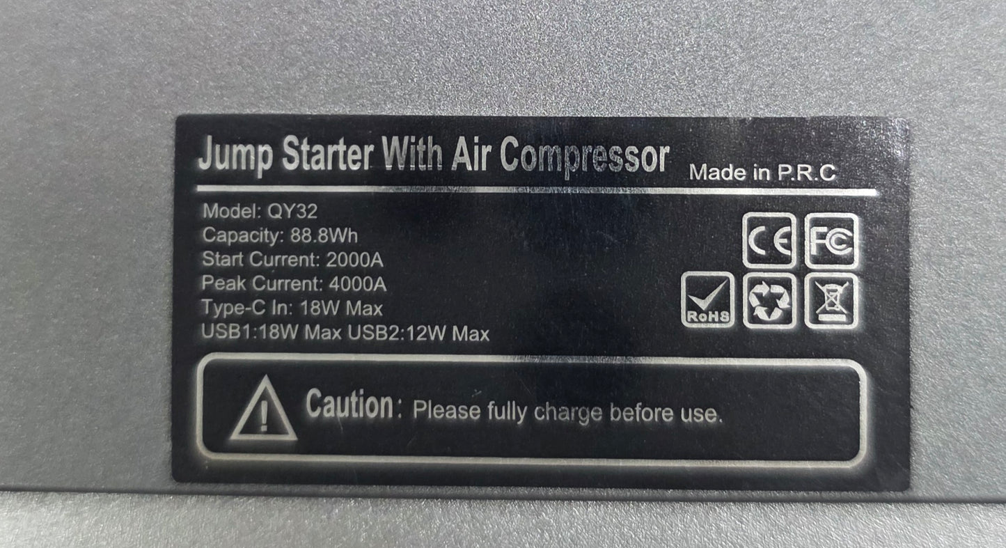 Avviatore compressore torcia powerbank