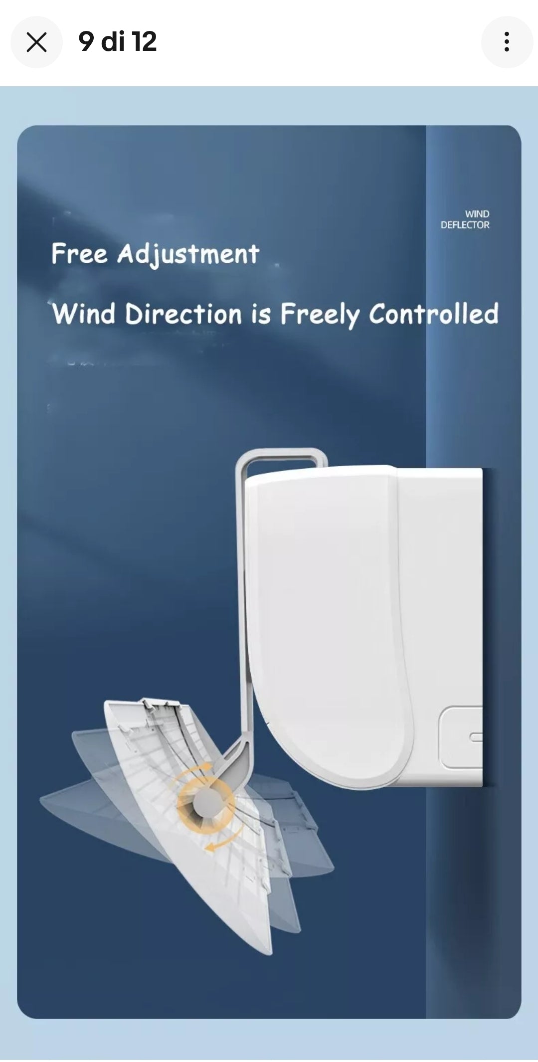 Deflettore climatizzatore
