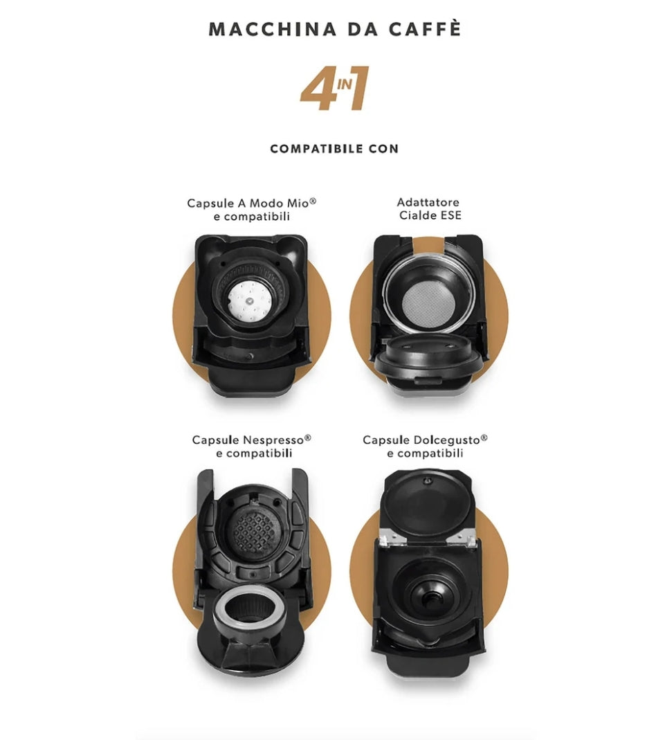 Macchina da caffè per cialde e capsule
