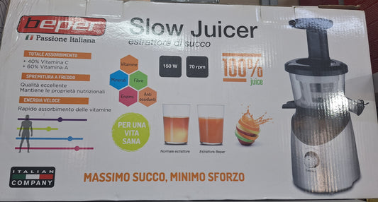 Centrifuga Estrattore di Succo a Bassa Velocita' 150 Watt Tappo Salvagoccia