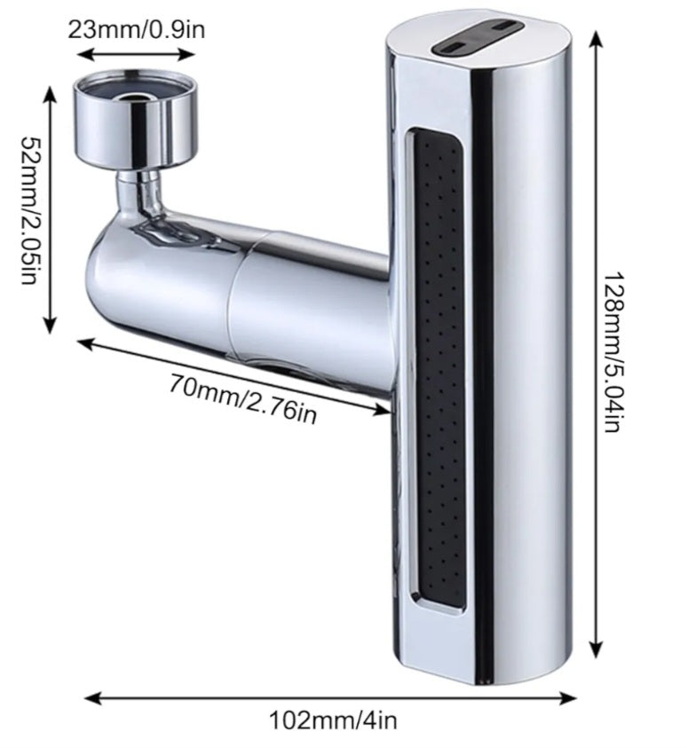 Rubinetto da cucina a cascata, girevole a 360°, rubinetto da cucina, resistente agli spruzzi, 4 funzioni, rubinetto da cucina ad alta pressione