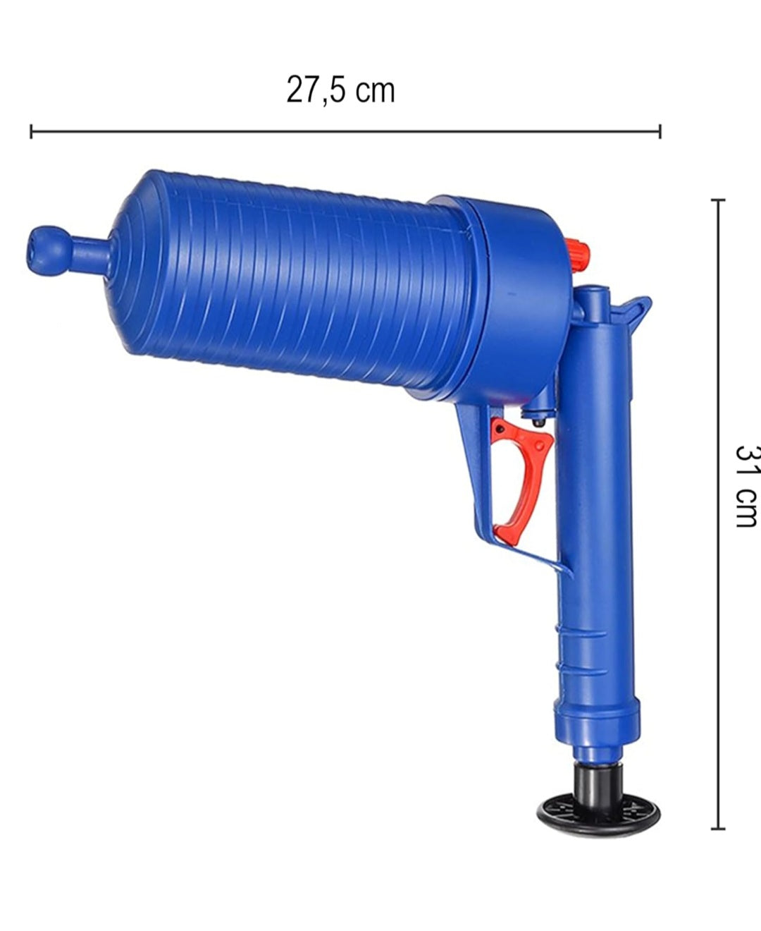 Sturatubi ad Aria Compressa Stura WC a pistone ad Aria compressa Sgorgare Tubature Ostruite Scarichi Intasati della Vasca e della Doccia Sewer Drain Blaster Sturatubi