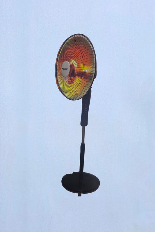 Stufa a piantana fibra di carbonio (forma ventilatore)